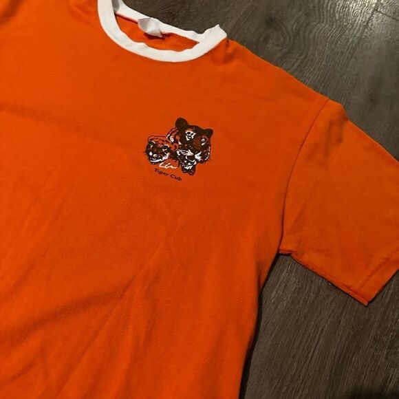 Vintage Boy Cub Scouts Tiger Cub Orange T-Shirt Ringer Neckline Official Mens M - Picture 2 of 8
